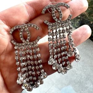 Chanel Dangling Crystal Earrings